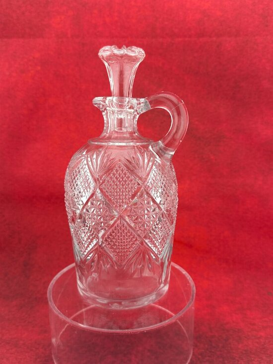 EAPG Other - EARLY AMERICAN PATTERN GLASS STYLE PRESSED GLASS JUG/DECANTER with GLASS STOPER
